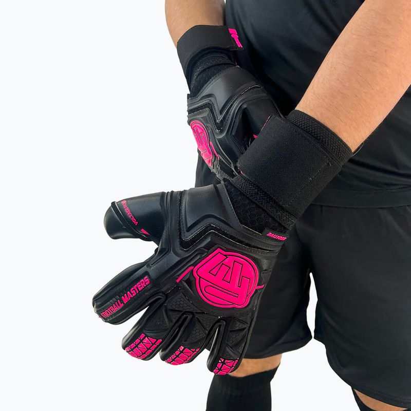 Football Masters Voltage Plus NC goalkeeper gloves black/pink 4