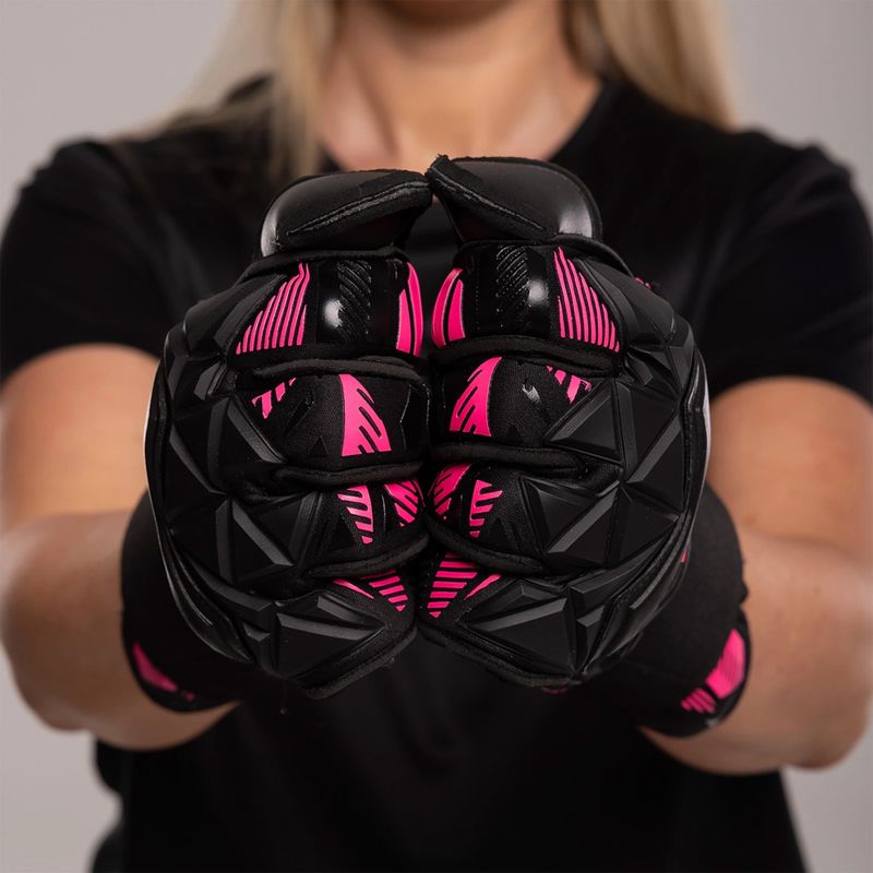 Football Masters Invictus X Pro RF goalkeeping gloves pink 4