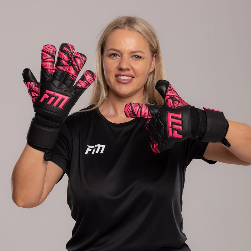 Football Masters Invictus X RF goalkeeper gloves pink 2