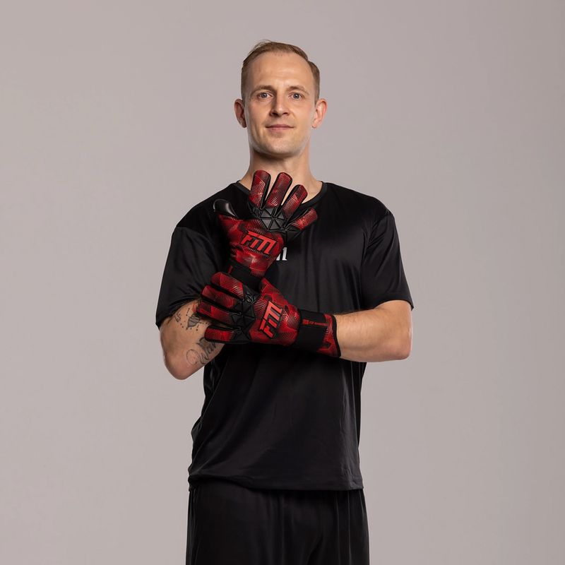 Football Masters Varis X Pro NC goalkeeper gloves black/red 2