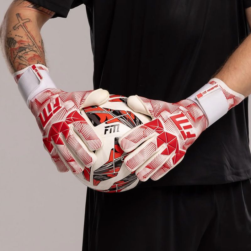 Football Masters Varis X Pro NC white/red goalkeeper's gloves 3