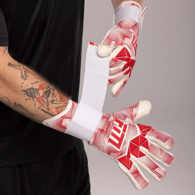 Football Masters Varis X Pro NC white/red goalkeeper's gloves 8