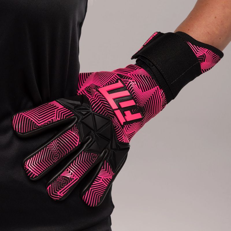 Football Masters Varis X Pro NC goalkeeper gloves black/pink 6