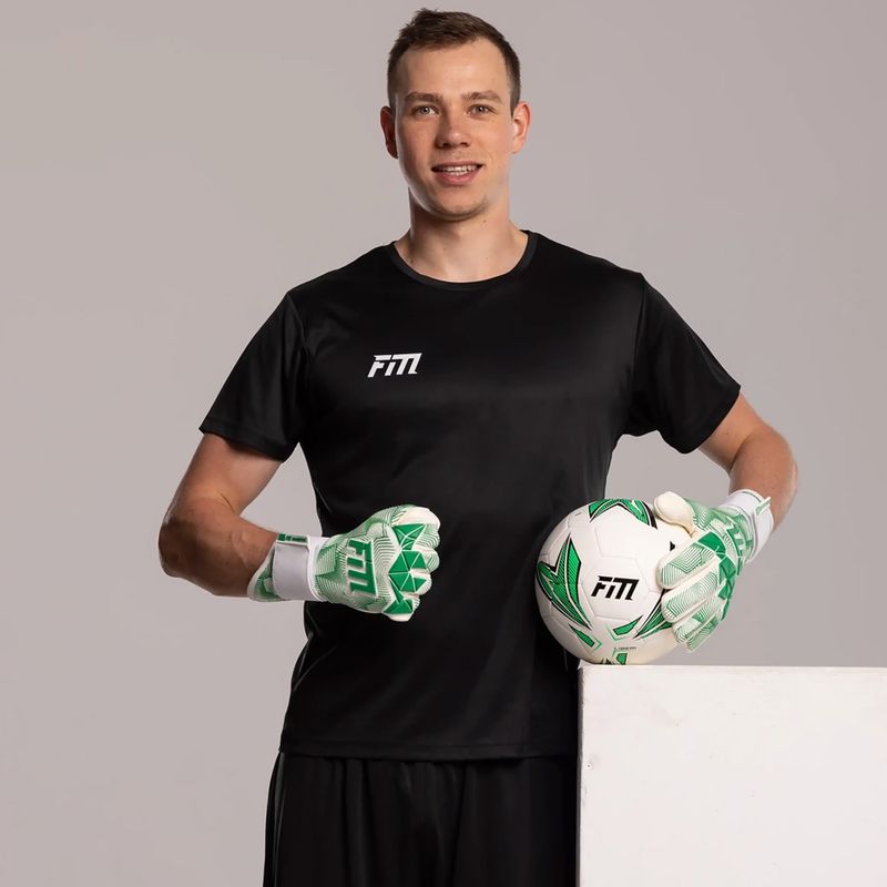 Football Masters Varis X Pro NC white/green goalkeeping gloves 2