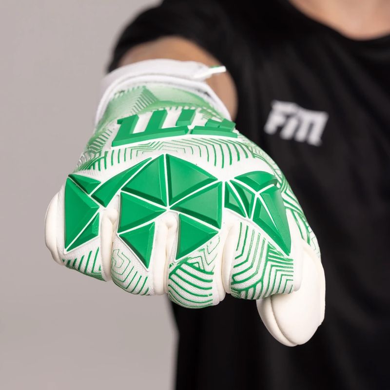 Football Masters Varis X Pro NC white/green goalkeeping gloves 6