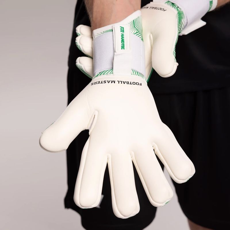 Football Masters Varis X Pro NC white/green goalkeeping gloves 9