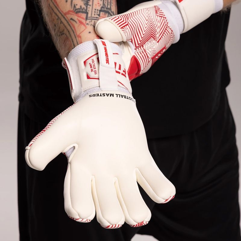 Football Masters Varis X NC white/red goalkeeper's gloves 4