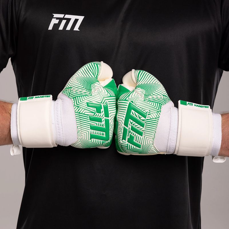 Football Masters Varis X NC goalkeeper gloves white/green 4