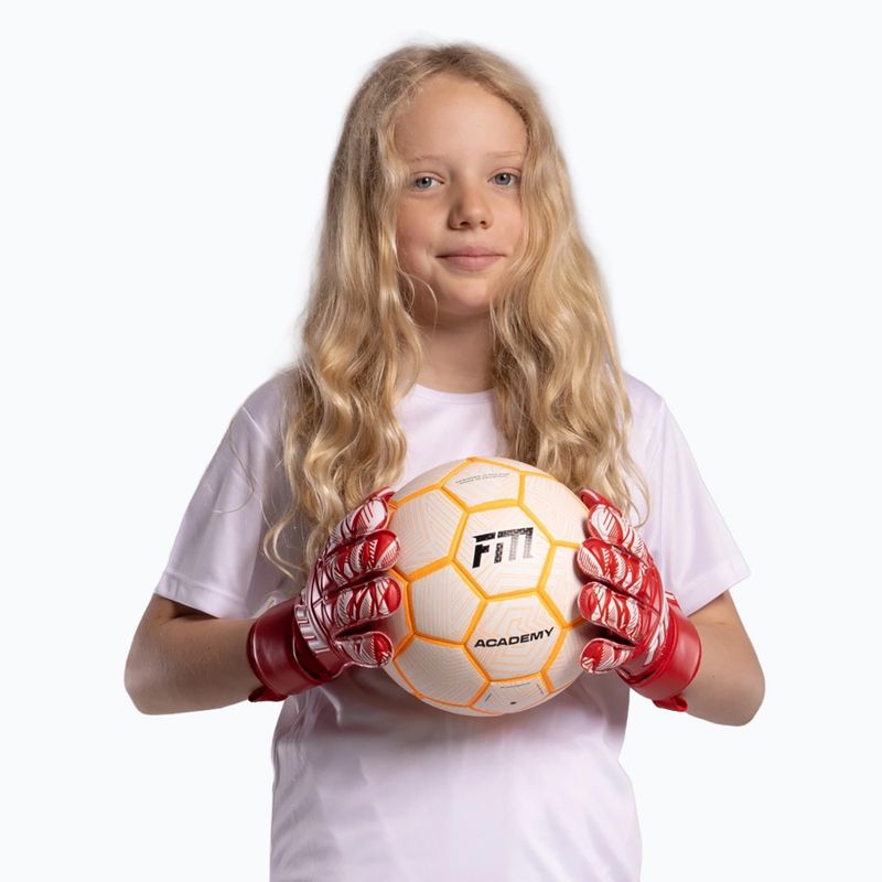 Children's goalkeeper gloves Football Masters Invictus X Jr rose 3