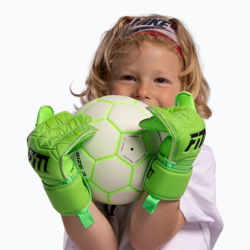 Children's goalkeeper gloves Football Masters Invictus X Jr lime 2