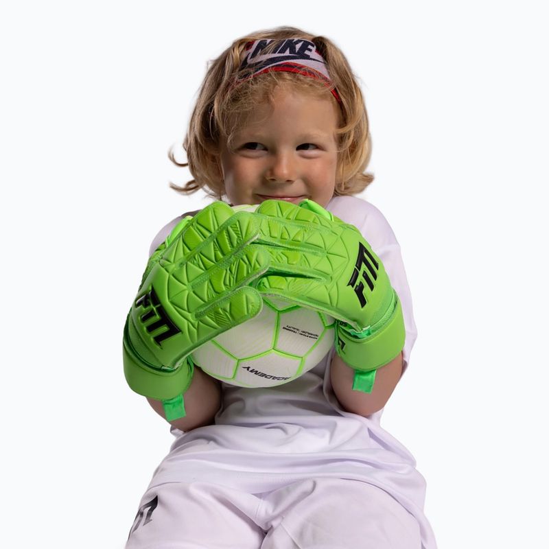 Children's goalkeeper gloves Football Masters Invictus X Jr lime 7