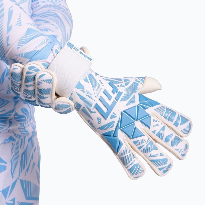 Goalkeeper gloves Football Masters Invictus X PRO white/blue 7