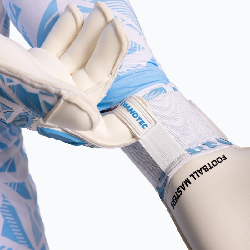 Goalkeeper gloves Football Masters Invictus X PRO white/blue 9