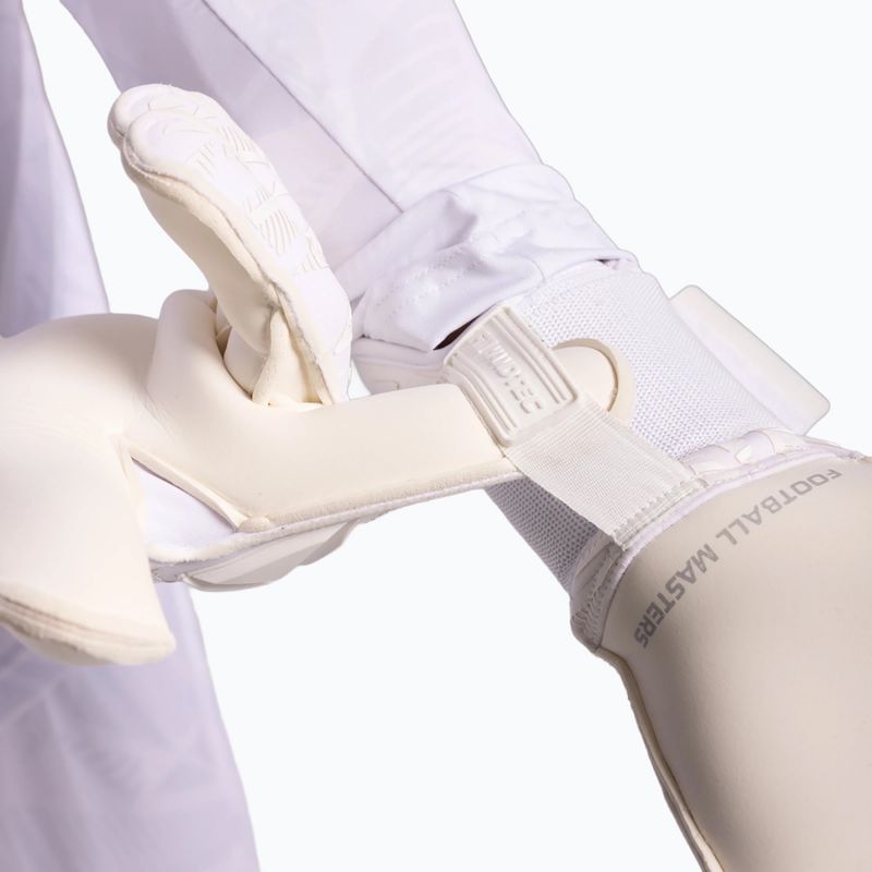 Goalkeeper gloves Football Masters Invictus X PRO all white 6