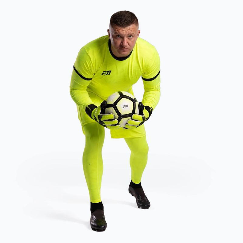 Goalkeeper gloves Football Masters Invictus X PRO yellow fluo 3