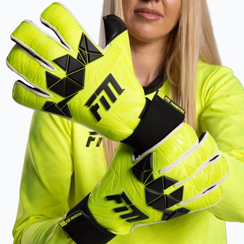 Goalkeeper gloves Football Masters Invictus X PRO yellow fluo 5