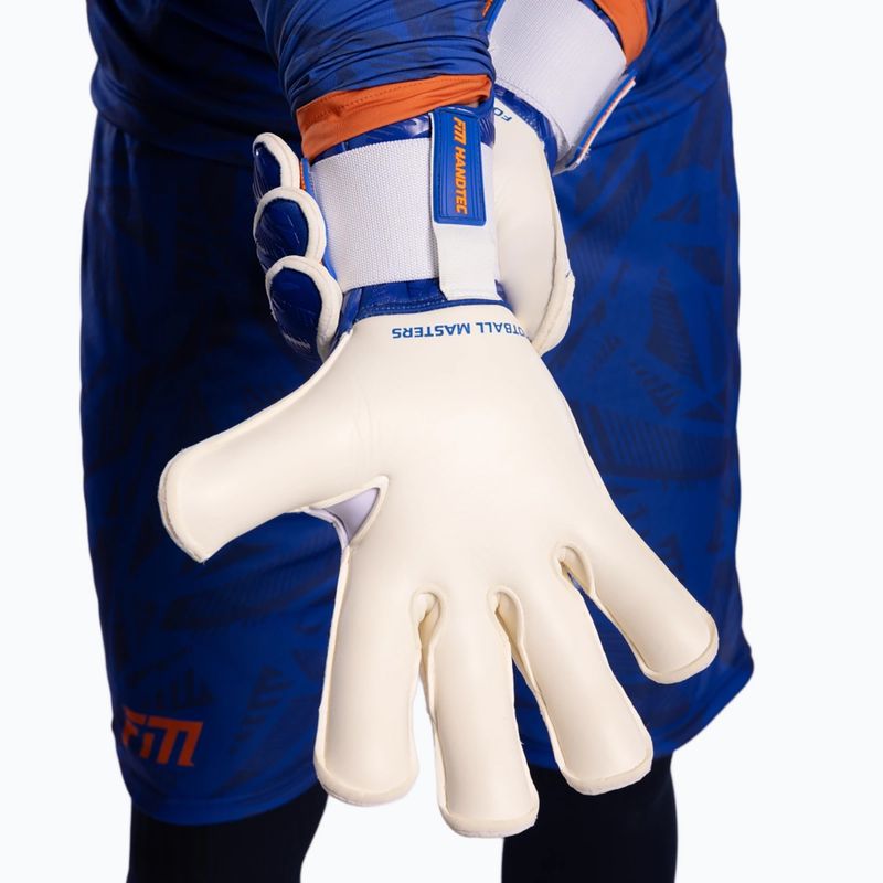 Goalkeeper gloves Football Masters Invictus X PRO blue/orange 5