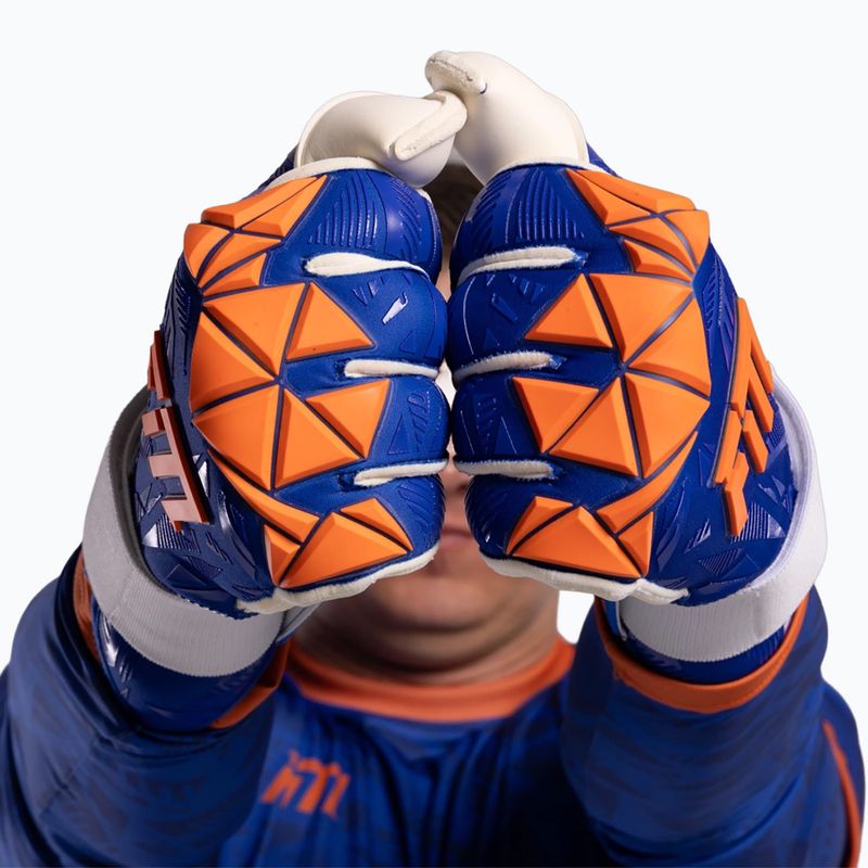 Goalkeeper gloves Football Masters Invictus X PRO blue/orange 6
