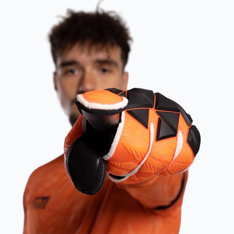 Goalkeeper gloves Football Masters Invictus X PRO orange fluo 7