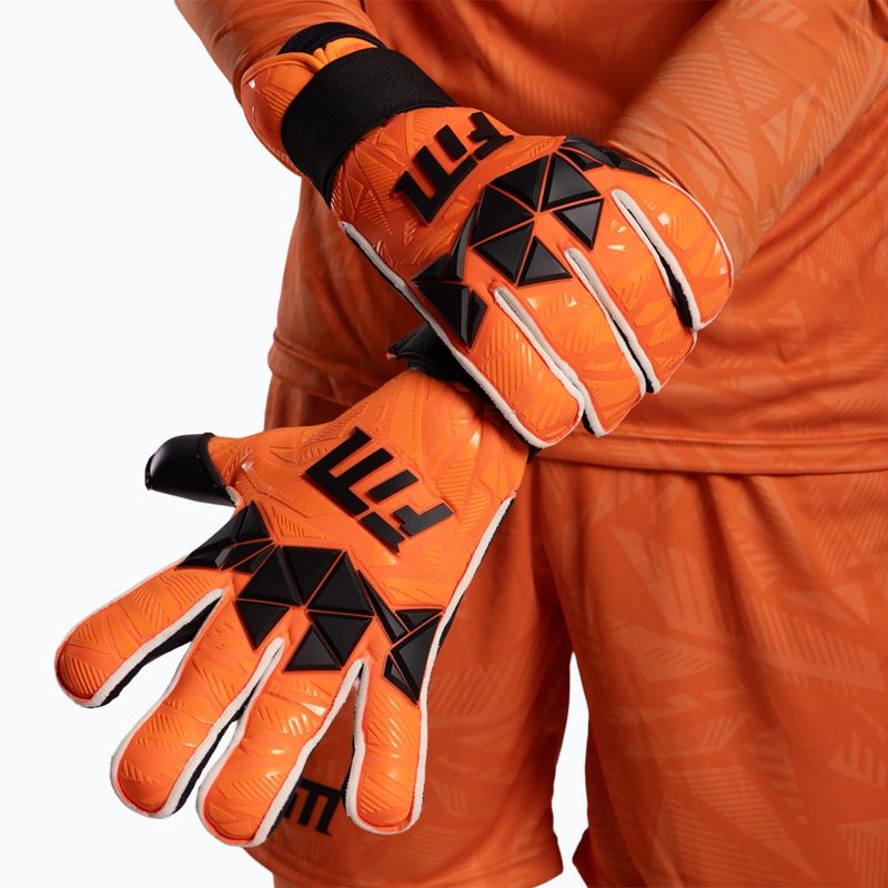 Goalkeeper gloves Football Masters Invictus X PRO orange fluo 8