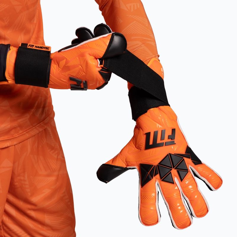 Goalkeeper gloves Football Masters Invictus X PRO orange fluo 9