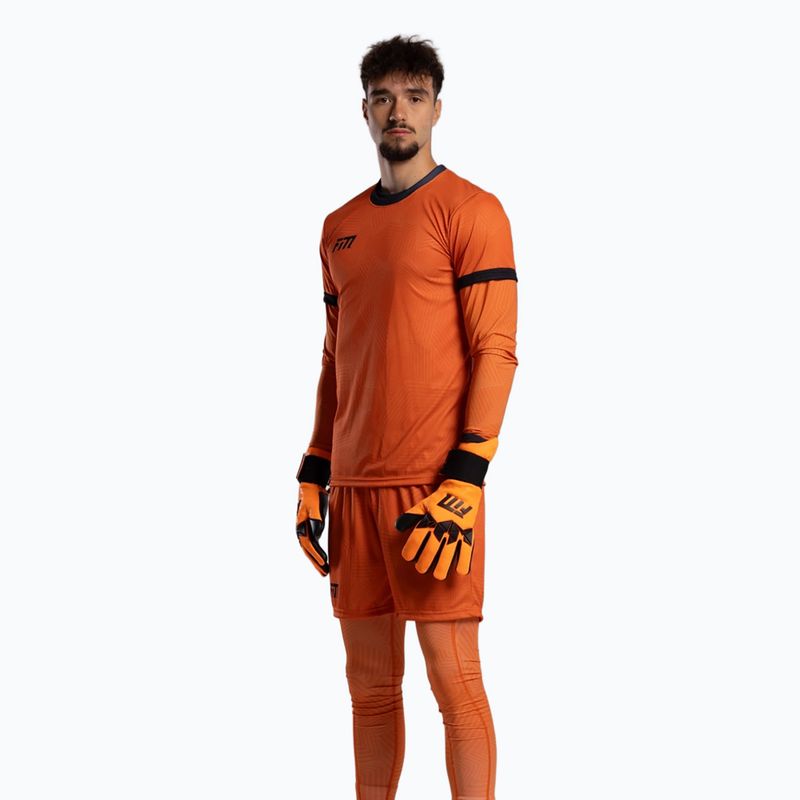 Goalkeeper gloves Football Masters Varis X PRO orange fluo 2