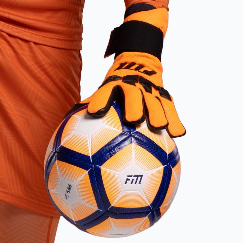 Goalkeeper gloves Football Masters Varis X PRO orange fluo 10