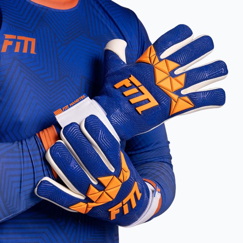Goalkeeper gloves Football Masters Varis X PRO blue/orange 7