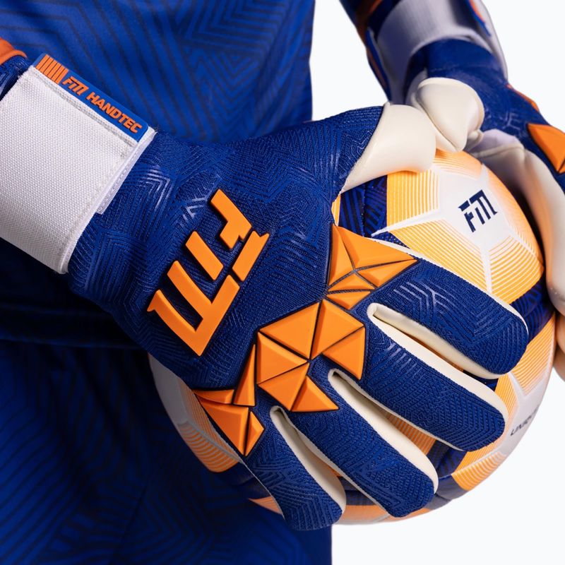 Goalkeeper gloves Football Masters Varis X PRO blue/orange 10