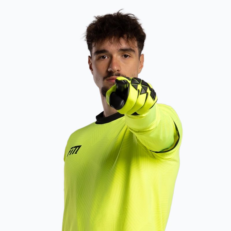 Goalkeeper gloves Football Masters Varis X PRO yellow fluo 2