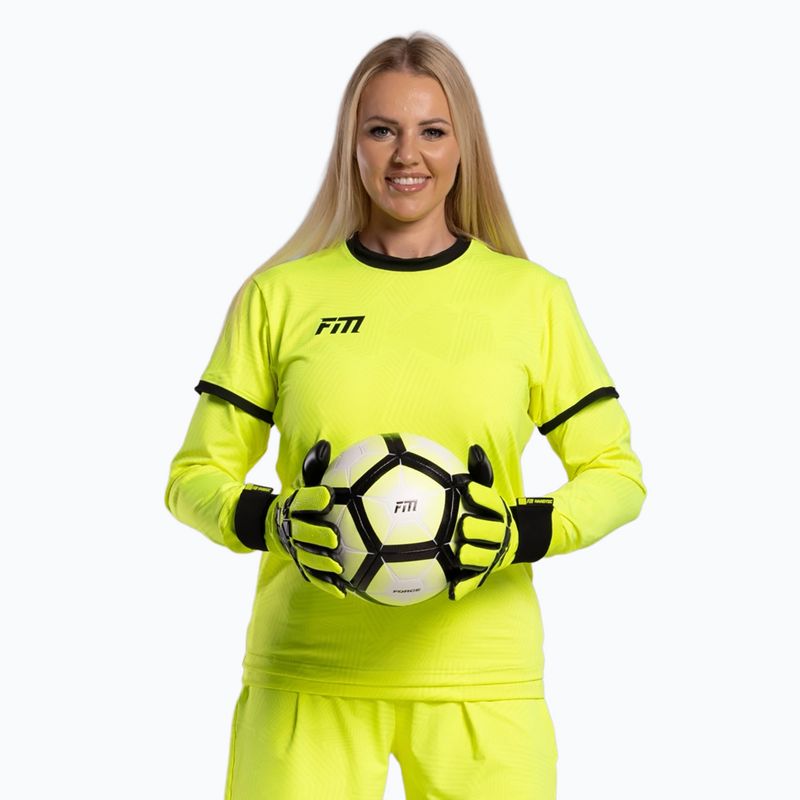 Goalkeeper gloves Football Masters Varis X PRO yellow fluo 3