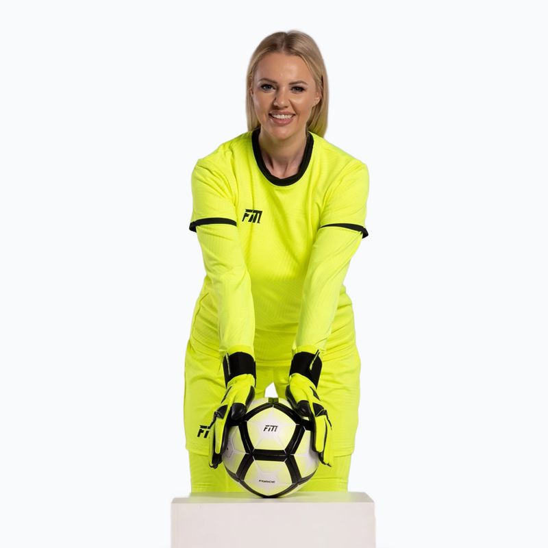 Goalkeeper gloves Football Masters Varis X PRO yellow fluo 4