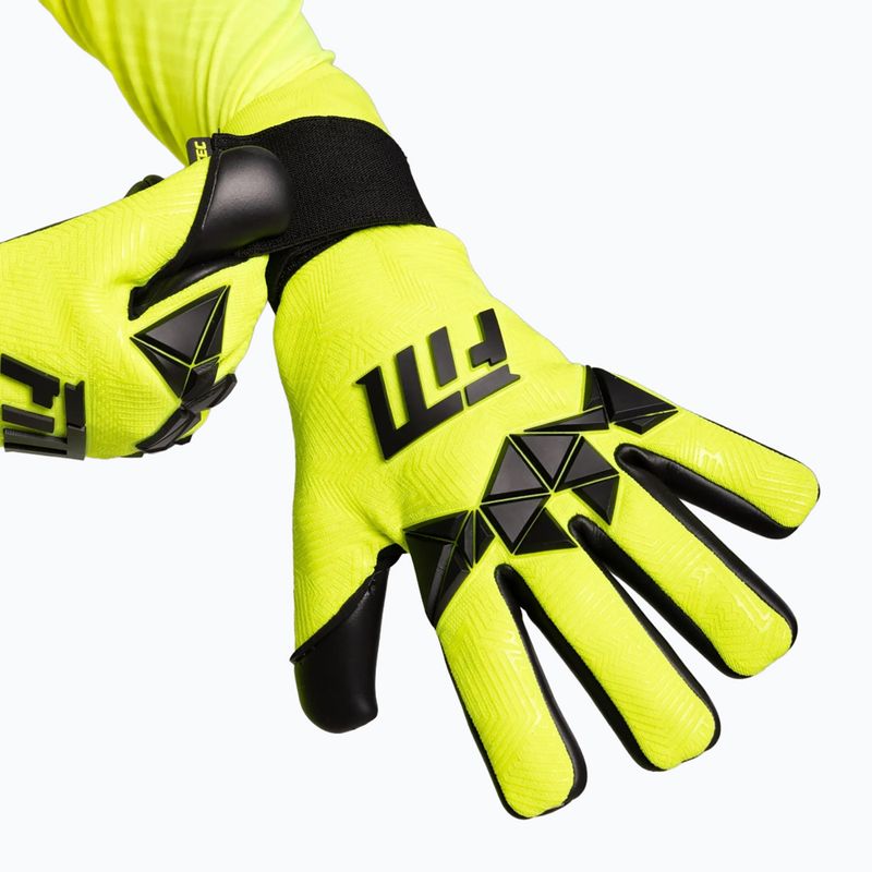 Goalkeeper gloves Football Masters Varis X PRO yellow fluo 6