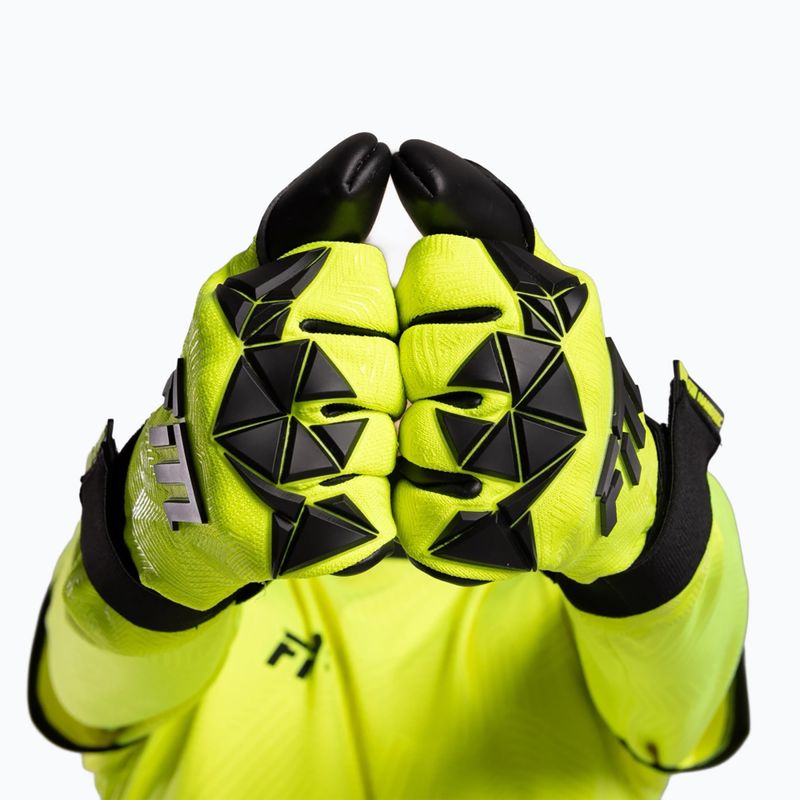 Goalkeeper gloves Football Masters Varis X PRO yellow fluo 9