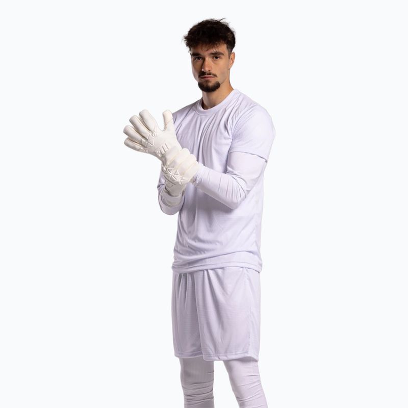 Goalkeeper gloves Football Masters Varis X PRO all white 2