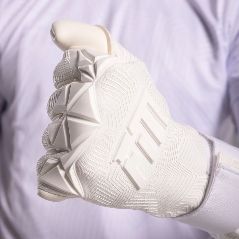 Goalkeeper gloves Football Masters Varis X PRO all white 6