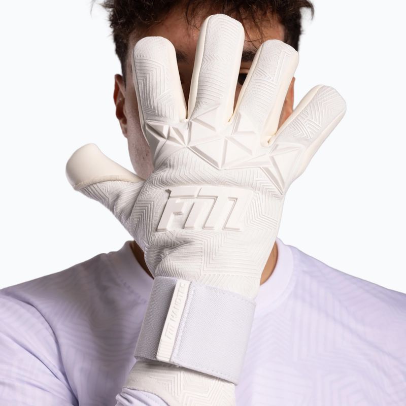Goalkeeper gloves Football Masters Varis X PRO all white 7
