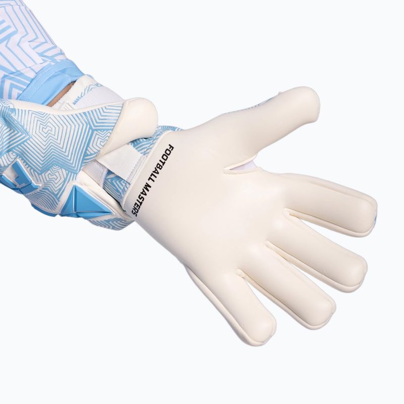 Goalkeeper gloves Football Masters Varis X PRO white/blue 8