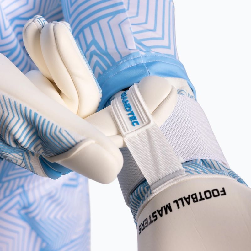Goalkeeper gloves Football Masters Varis X PRO white/blue 9