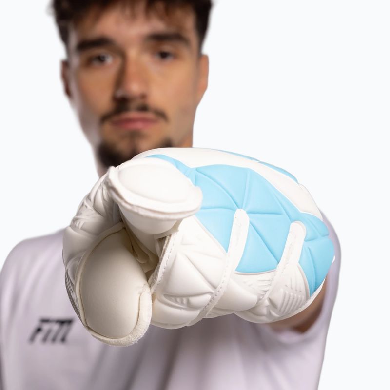 Goalkeeper gloves Football Masters Invictus X white/blue 3