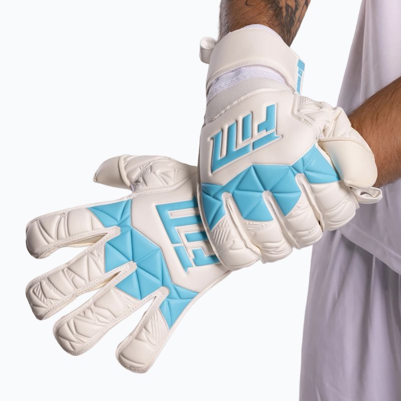 Goalkeeper gloves Football Masters Invictus X white/blue 8