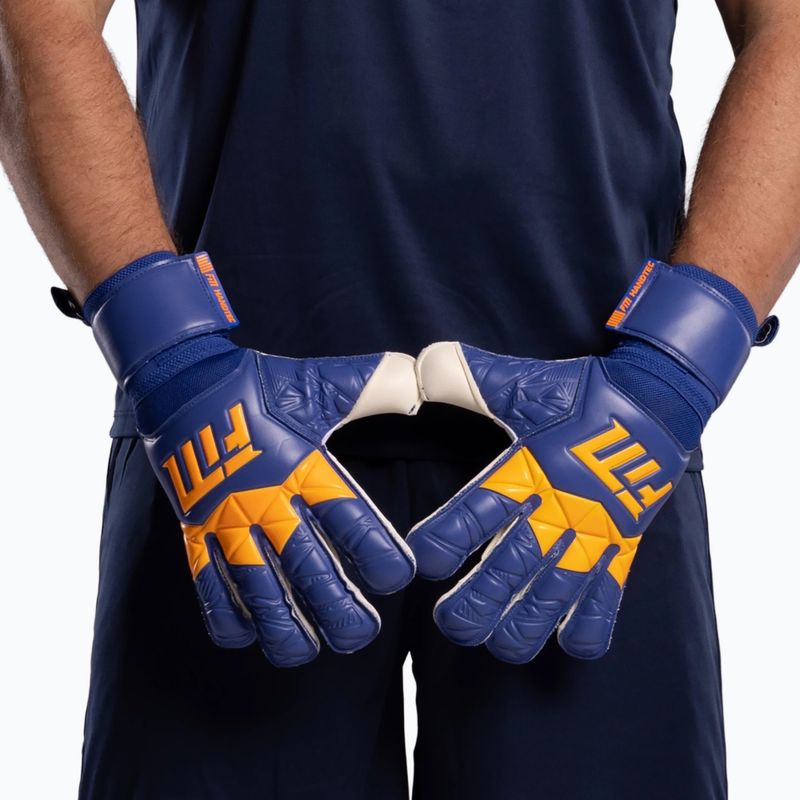 Goalkeeper gloves Football Masters Invictus X blue/orange 2