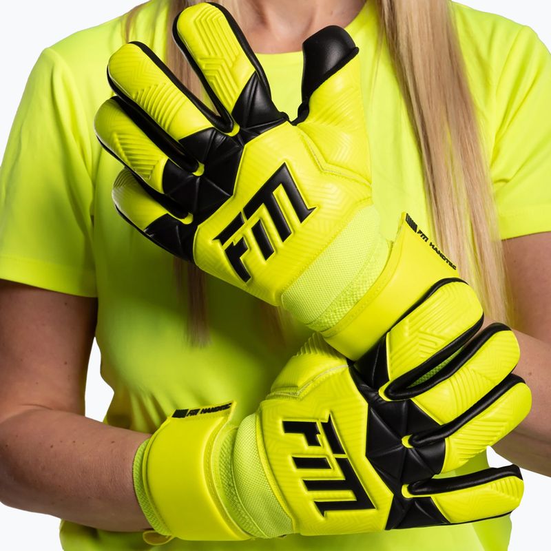Goalkeeper gloves Football Masters Varis X yellow fluo 2