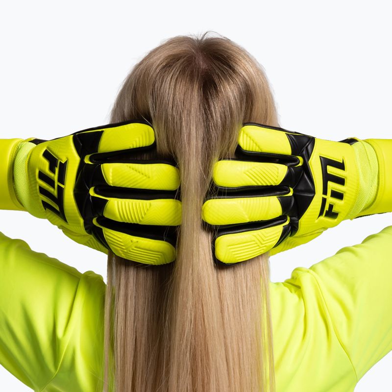 Goalkeeper gloves Football Masters Varis X yellow fluo 3
