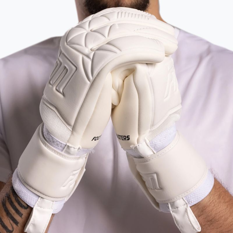 Goalkeeper gloves Football Masters Varis X all white 3
