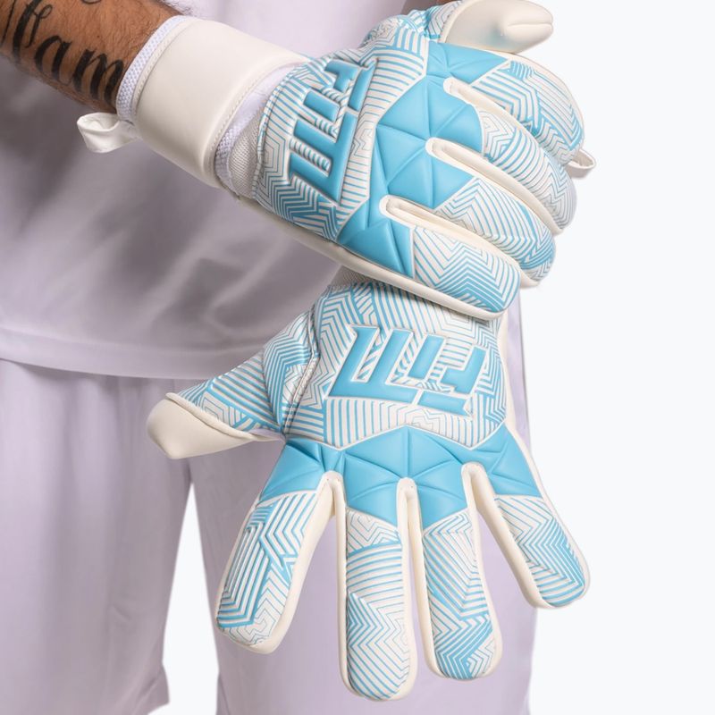 Goalkeeper gloves Football Masters Varis X white/blue 2