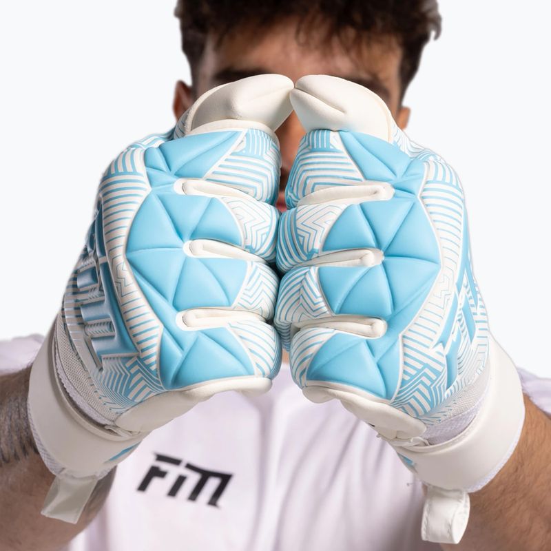 Goalkeeper gloves Football Masters Varis X white/blue 3