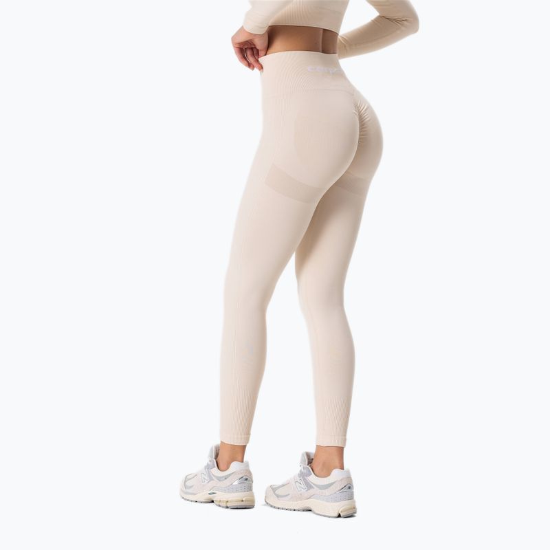 Women's training leggings Carpatree Allure Seamless cream beige 2