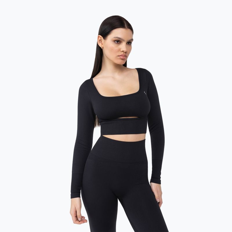 Women's training longsleeve Carpatree Dopamine Buzz Seamless obsidian black