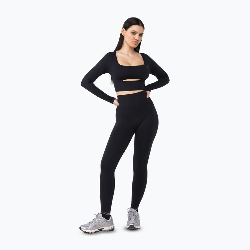 Women's training longsleeve Carpatree Dopamine Buzz Seamless obsidian black 2
